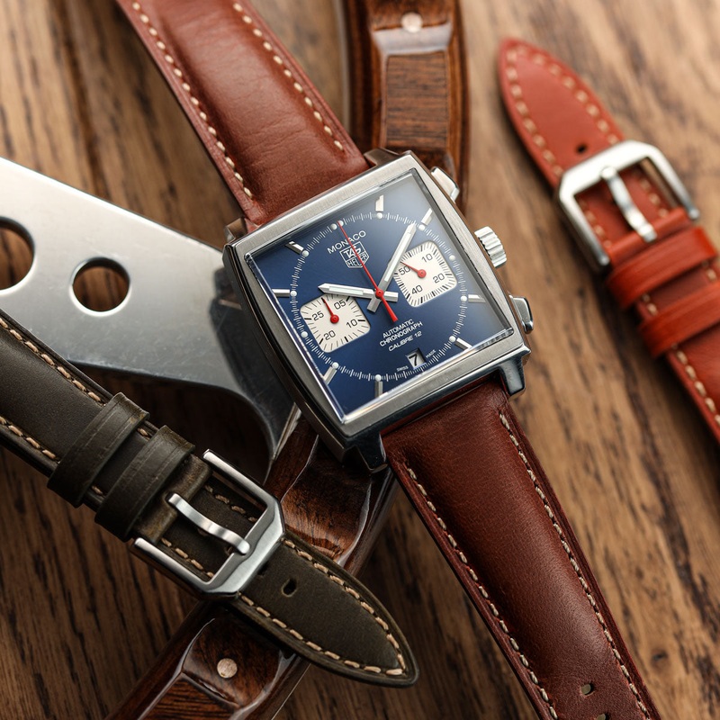 Tenby Padded Genuine Leather Watch Strap – Classic Dark Brown