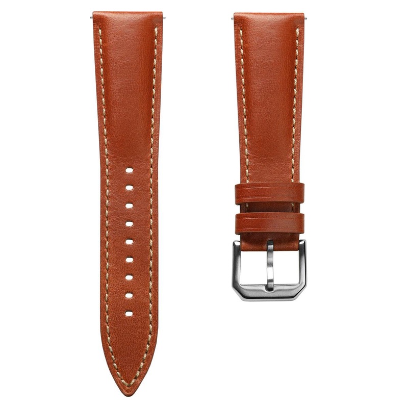 Tenby Padded Genuine Leather Watch Strap – Classic Rust Brown