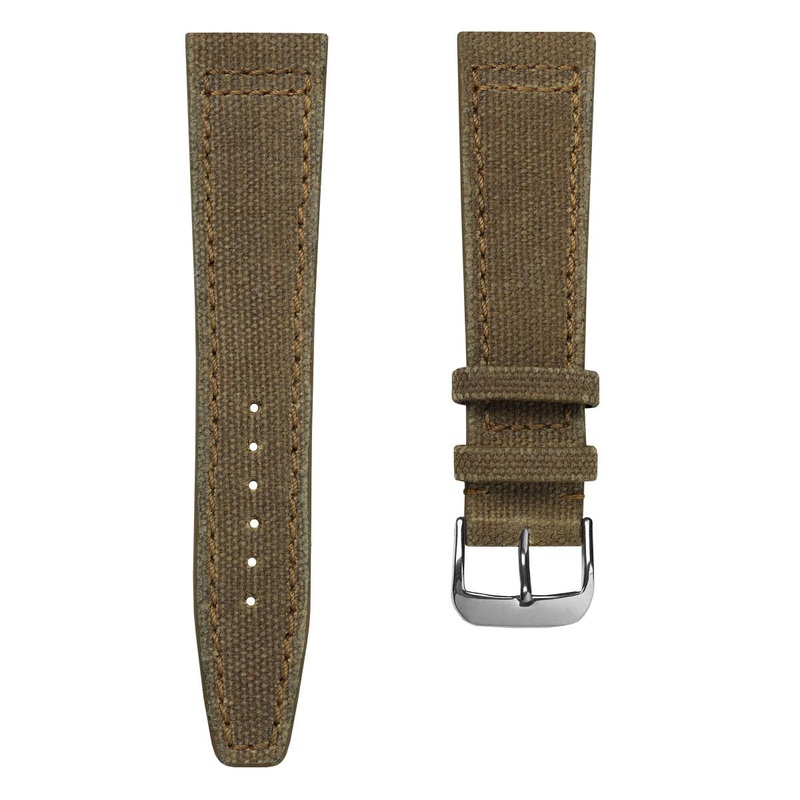 WatchGecko Handmade Two-Piece Canvas Watch Strap – Brown