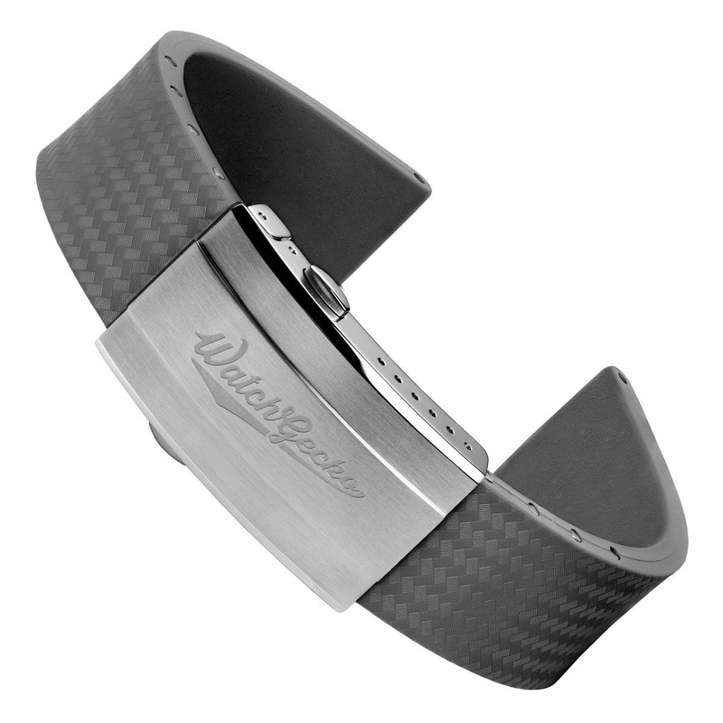 400 CTS Italian Rubber Divers Reversible Watch Strap – Cloud Grey – Brushed / Polished