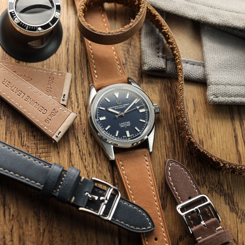 Brixham Flat Leather Watch Strap – Pastel Light Brown