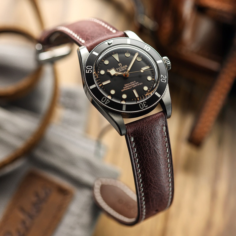 Lerano Tuscan Padded Leather Watch Strap – Bordeaux