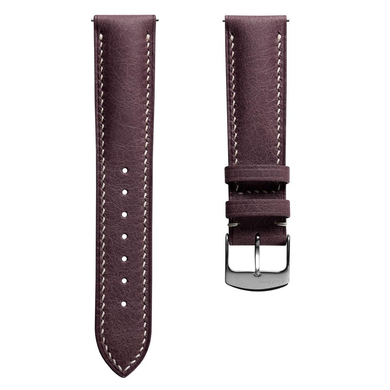Lerano Tuscan Padded Leather Watch Strap – Bordeaux