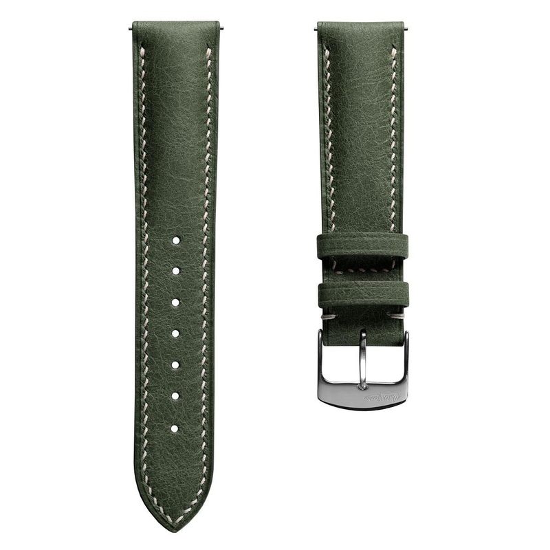 Lerano Tuscan Padded Leather Watch Strap – Green