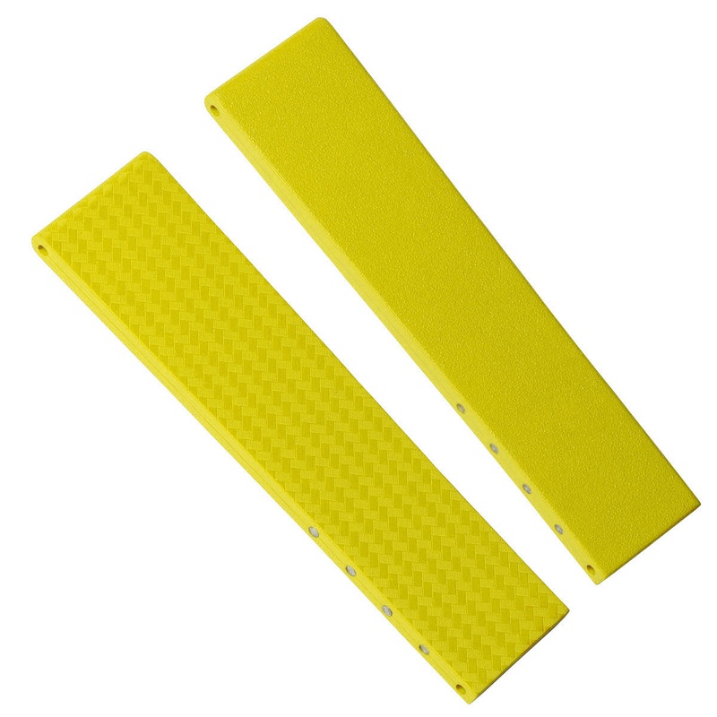 WatchGecko 400 Italian Rubber Strap 2 Additional Parts – Yellow