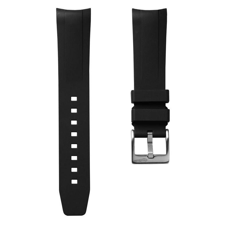 WatchGecko Premium Rubber Watch Strap to fit Tudor Black Bay 58 – Black