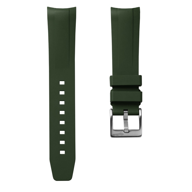 WatchGecko Premium Rubber Watch Strap to fit Tudor Black Bay 58 –  Green