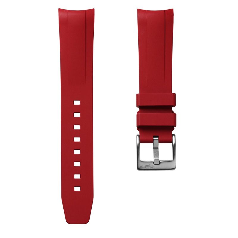 WatchGecko Premium Rubber Watch Strap to fit Tudor Black Bay 58 –  Red