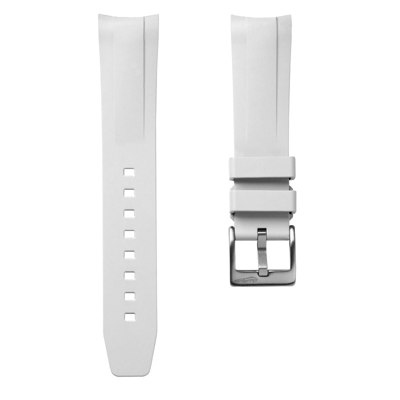 WatchGecko Premium Rubber Watch Strap to fit Tudor Black Bay 58 –  White