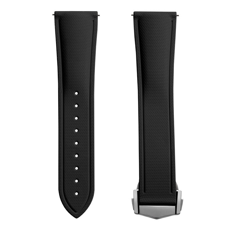 Endurance Rubber Deployant Watch Strap – Midnight Black