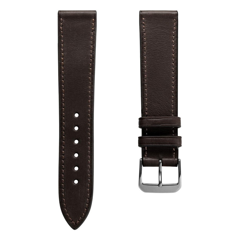 Handmade and Handstiched Leather Watch Strap – Mocha
