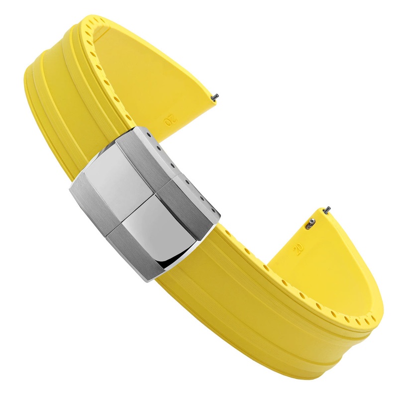 Radius CTS Rubber Watch Strap – Canary Yellow
