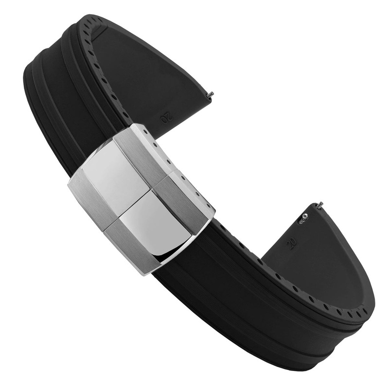 Radius CTS Rubber Watch Strap – Jet Black