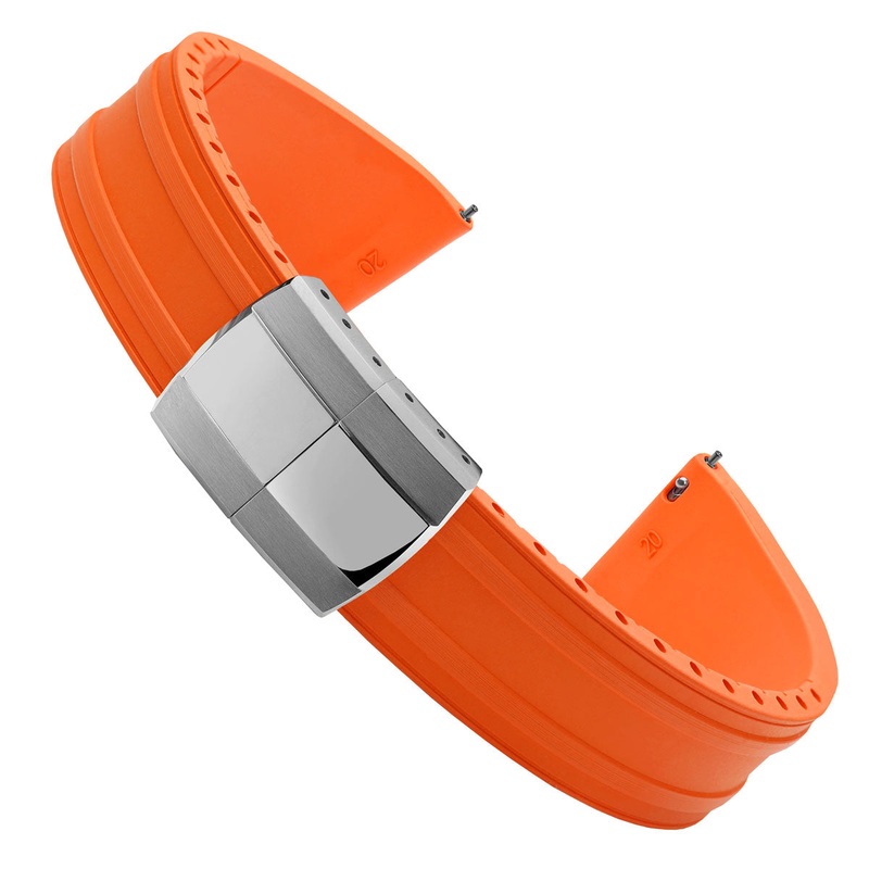 Radius CTS Rubber Watch Strap – Spanish Orange