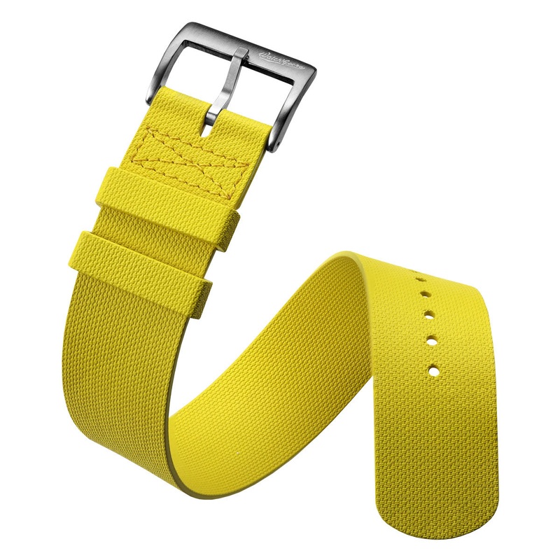 TidalPass British Military FKM Rubber Watch Strap – Beacon Yellow