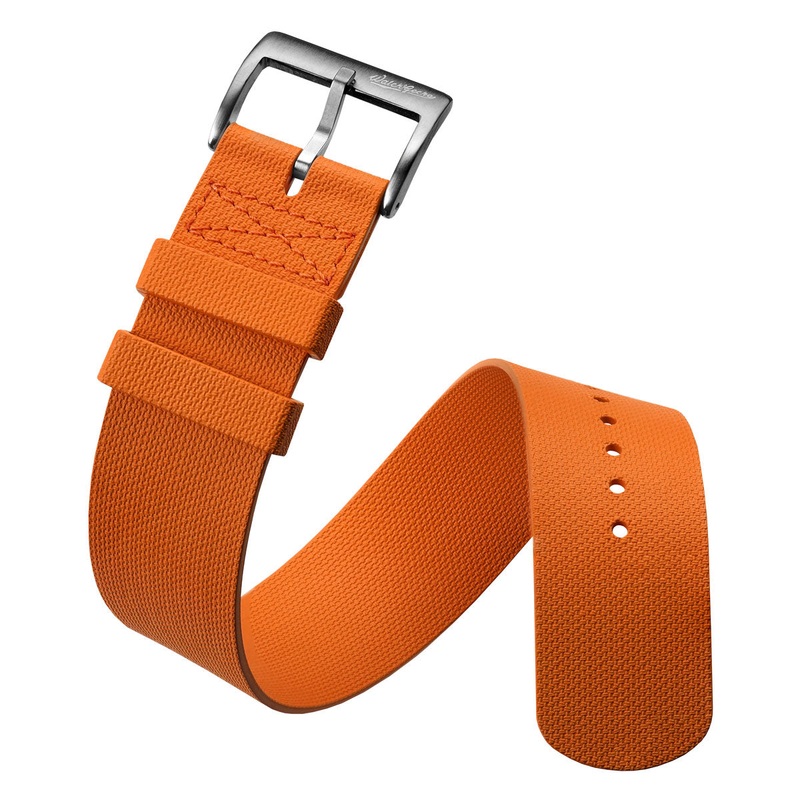 TidalPass British Military FKM Rubber Watch Strap – Lifeboat Orange
