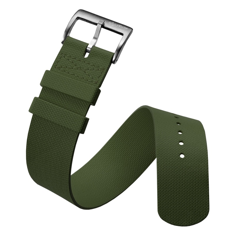 TidalPass British Military FKM Rubber Watch Strap – Starboard Green