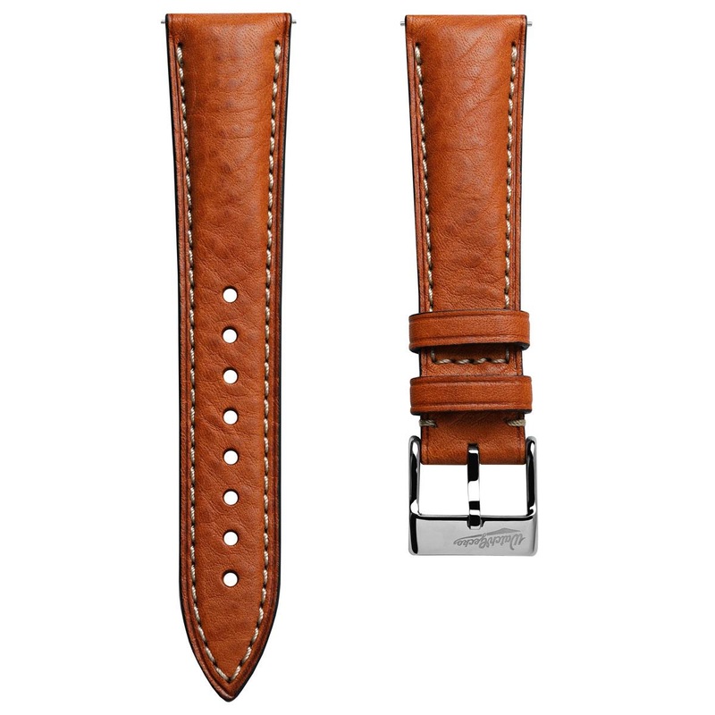 Highley Padded Minerva Italian Leather Watch Strap – Coral