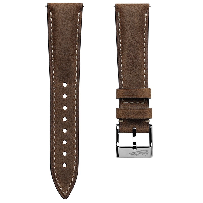 Original Highley Padded Crazy Horse Italian Leather Watch Strap – Gold
