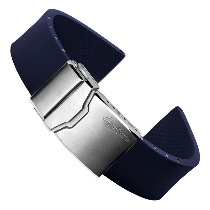 WatchGecko 300 (MKII) Italian Rubber Watch Strap – Blue