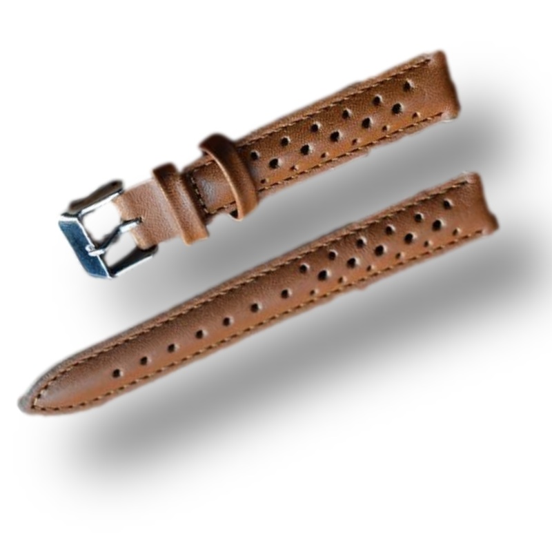 Genuine Leather Rally Perforated Watch Strap with Quick Release