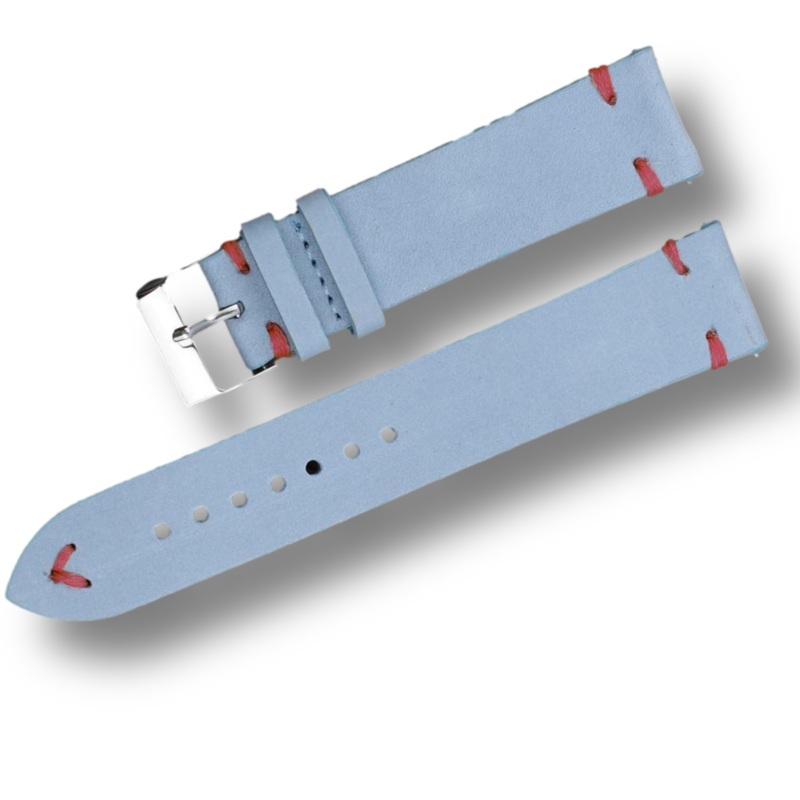 High Quality Blue Suede Leather Strap