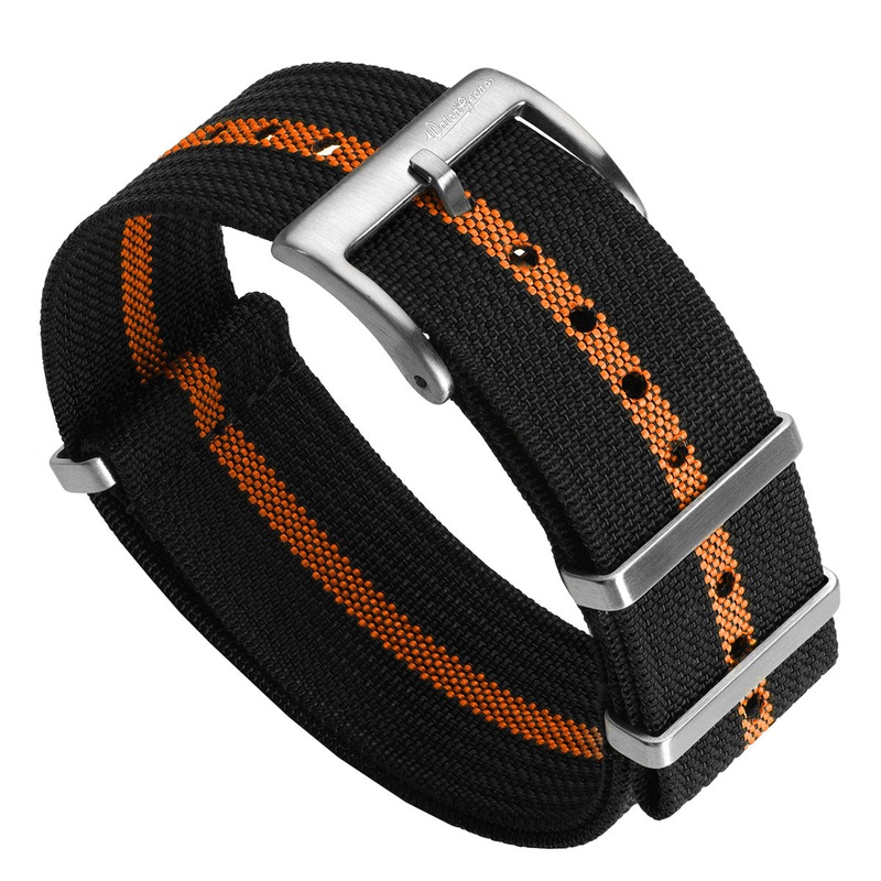 Ridge British Military Watch Strap – Black & Orange