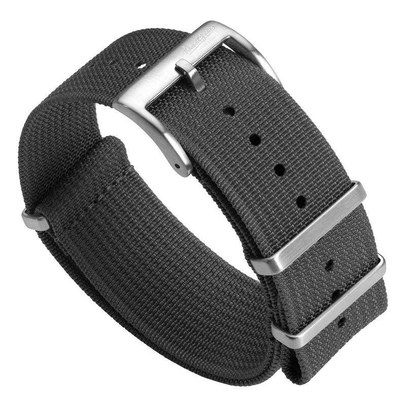 Ridge Military Nylon Watch Strap – Dark Grey