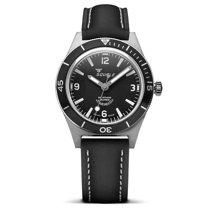 Super Squale Arabic Numerals Diver’s Watch Matt Black Dial LIKE NEW