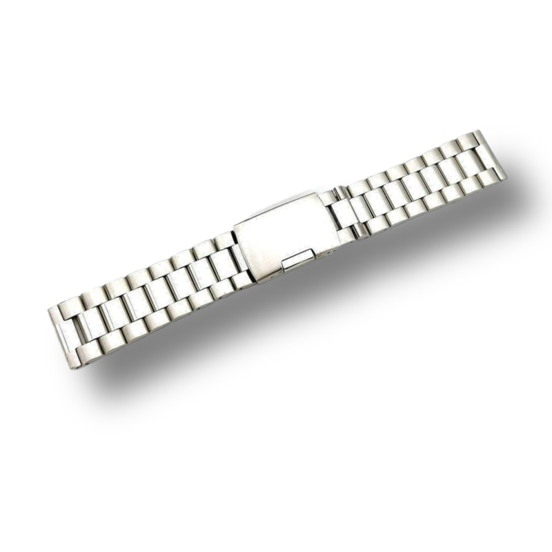 Classic Oyster Stainless Steel Flip Lock Buckle Strap