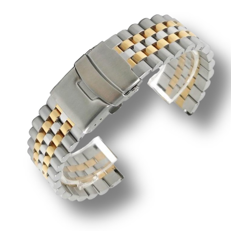 Solid Stainless Steel Strap with Folding Buckle