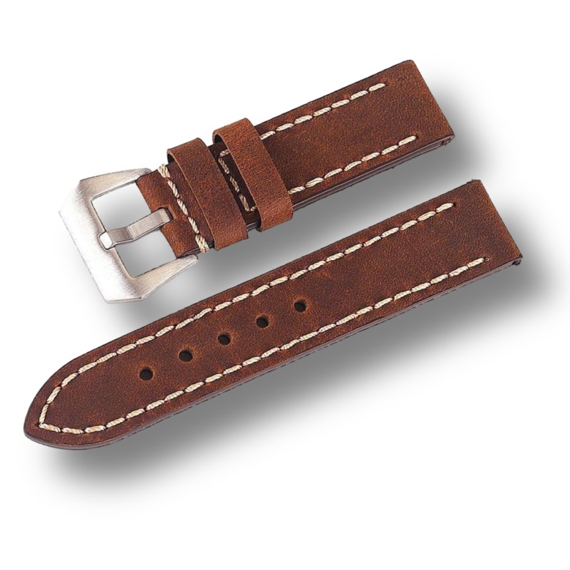 Thick Genuine Leather Crazy Horse Strap with Quick Release