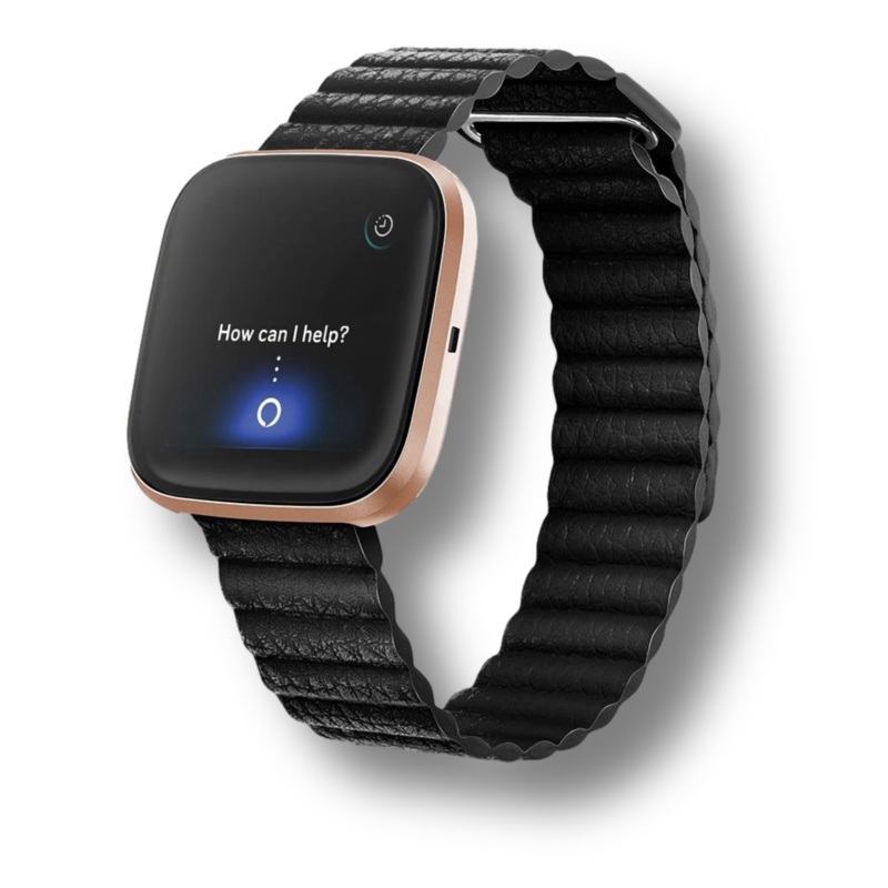 Magnetic Leather Band for Fitbit Versa 2