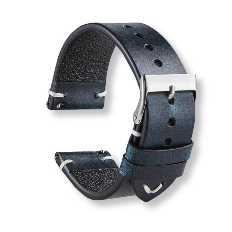 Vintage Genuine Leather Strap with Quick Release Bar