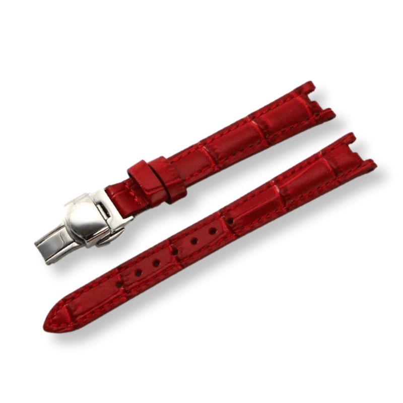 Bamboo Pattern Leather Watch Strap  for Tissot Watches