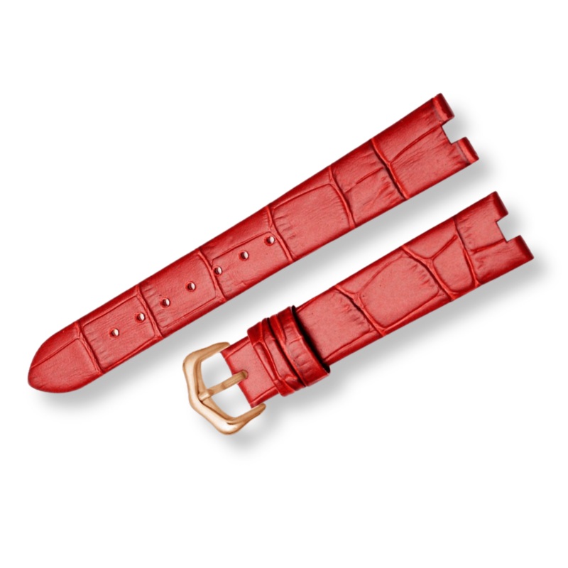 Genuine Leather Watch Strap for Cartier White Balloon