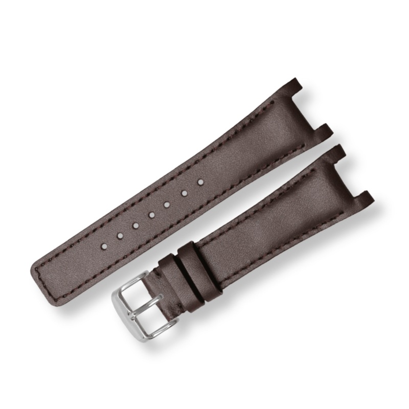 Genuine Notched Leather Watchband for Cartier Pasha