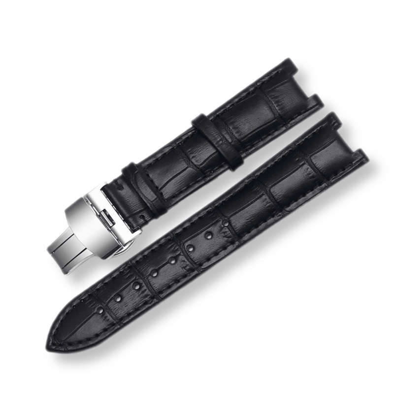 Leather Notched Watch Band for Gucci Watch