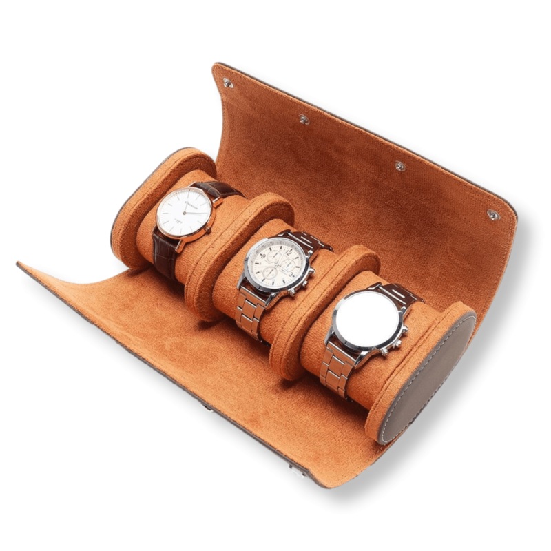 3-Grid Premium Leather Watch Box