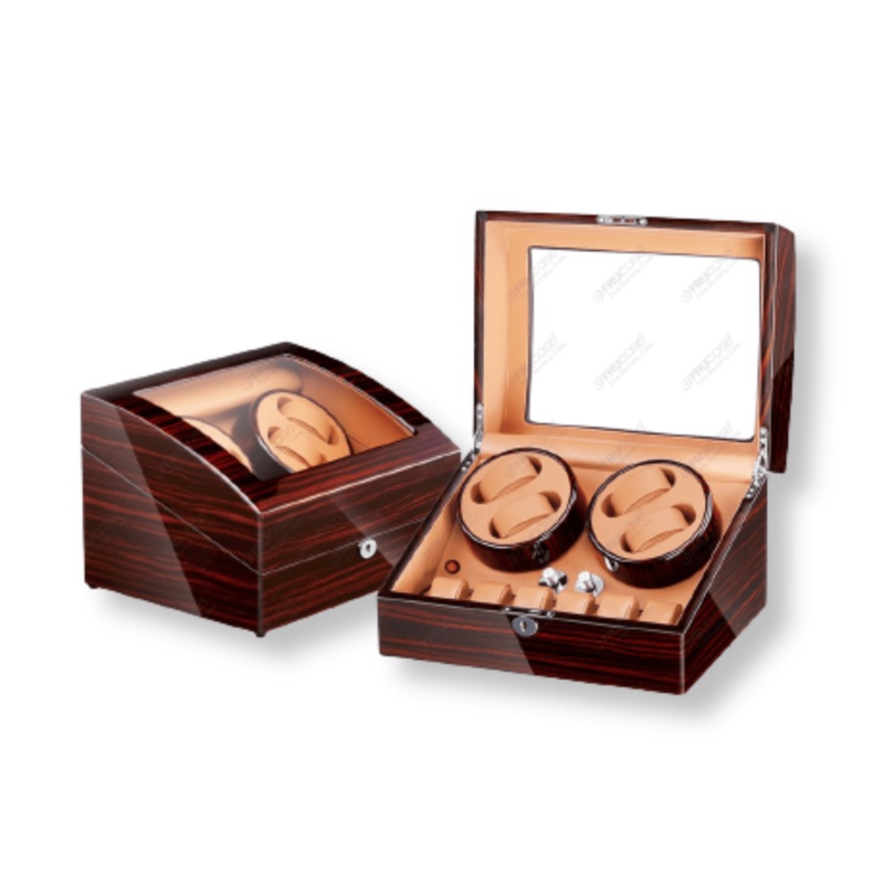 4-Slot Boxed Watch Winder for Automatic Watches 4-6 A With Light