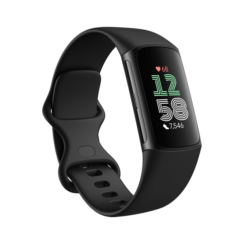 Fitbit Charge 6 Fitness Tracker – Obsidian/Black, GPS, Heart Rate, Premium Membership, S & L Bands Included Black Case w/ Black Band