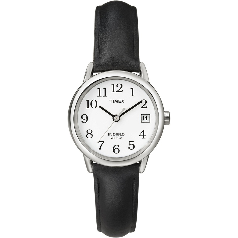 Timex Women’s Easy Reader Watch 25mm Black/Silver-Tone/White/25mm