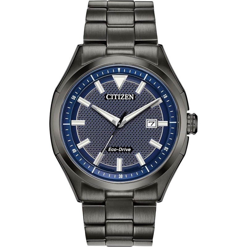 Citizen Eco-Drive Weekender 3-Hand Date Watch – Black IP, Blue Dial (Model: AW1147-52L)
