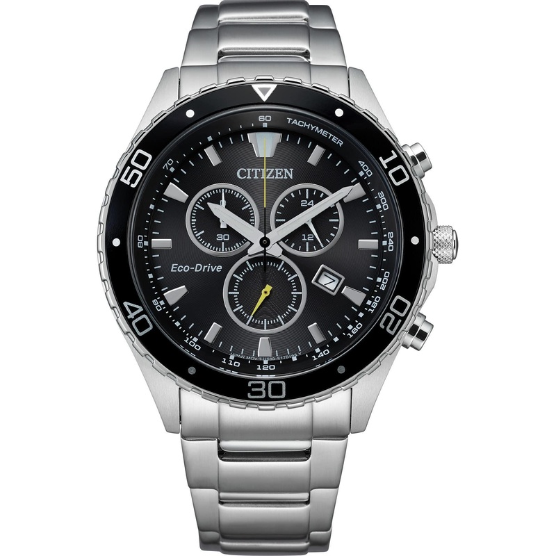 Citizen Eco-Drive Weekender Chronograph Watch – Silver/Black (Model: AT2387-52E)