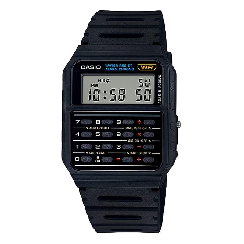 Casio CA53W Vintage Data Bank Watch: 8-Digit Calculator Black