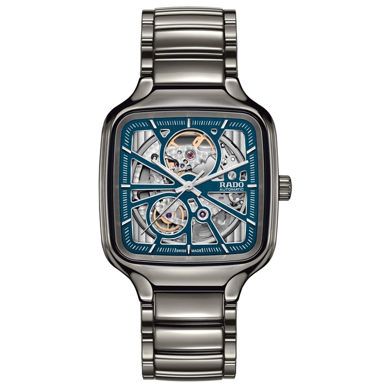 Rado True Square Swiss Automatic Watch with Ceramic Strap (Model: R27083202)