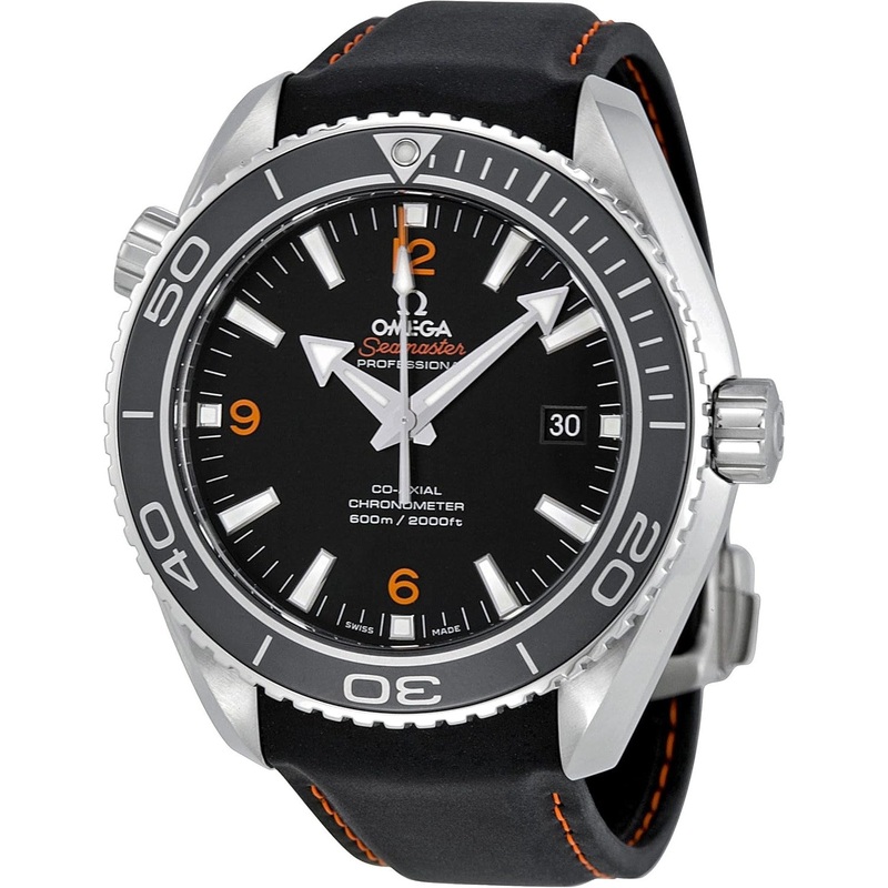 Omega Men’s 232.32.46.21.01.005 Seamaster Planet Ocean Black Dial Watch