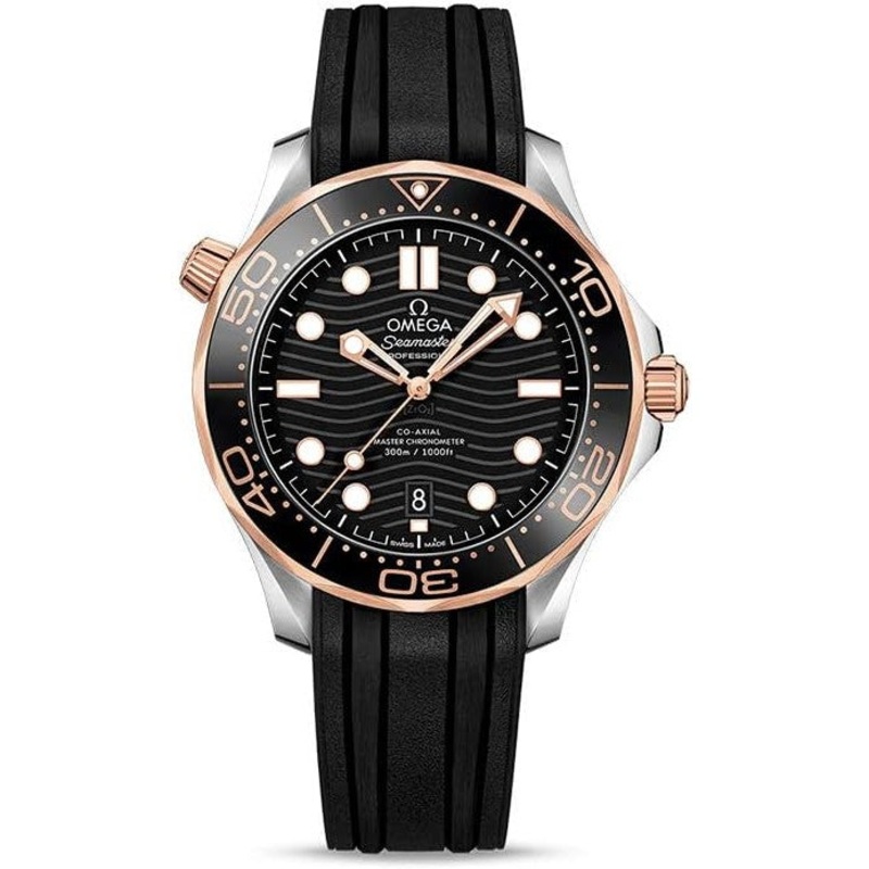 Omega Seamaster Automatic Steel & 18kt Sedna Gold Black Dial Men’s Watch 210.22.42.20.01.002