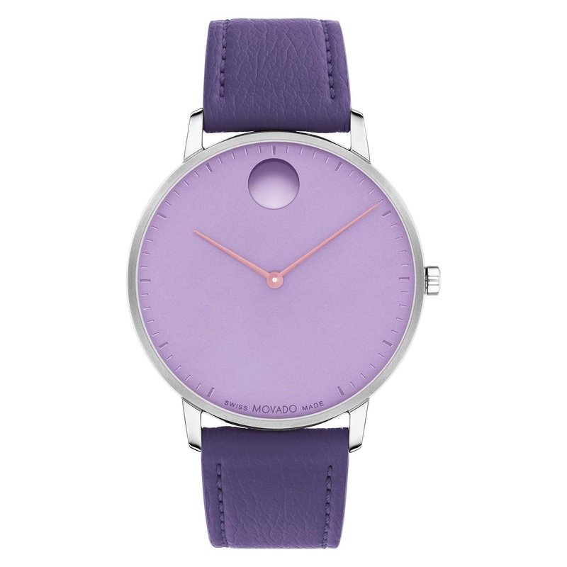 Movado Face Men’s Watch – Swiss Quartz 2H Movement, Leather Strap – 3 ATM Water Resistance – Luxury Fashion Timepiece for Him – 41mm Blue