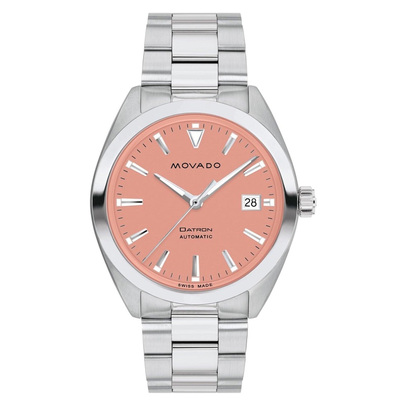 Movado Heritage Series Datron Men’s Watch – Swiss Automatic Movement, Stainless Steel Link Bracelet – 5 ATM Water Resistance – Sport Luxury Fashion Timepiece for Him – 40mm Silver